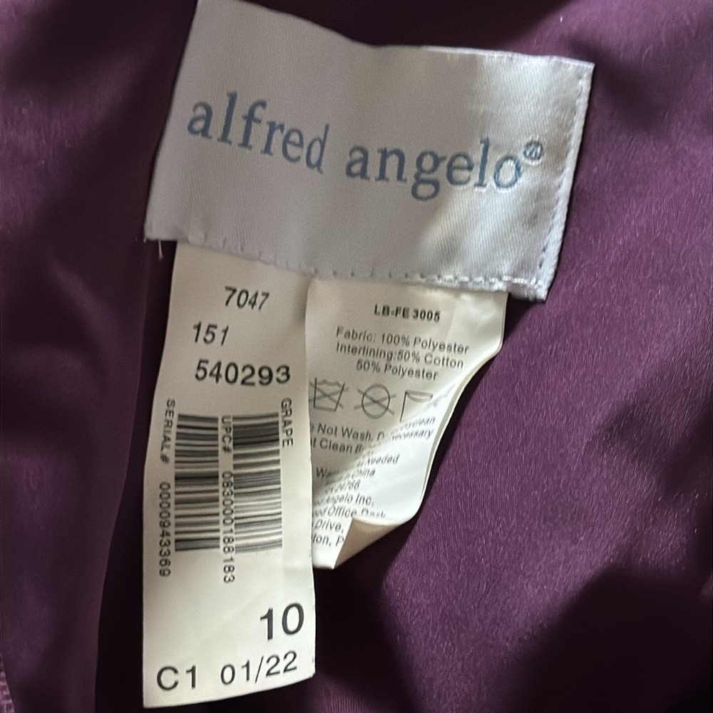 Alfred Angelo #7047 strapless sweetheart fit & flare satin formal dress Sz 10 - Picture 7 of 7